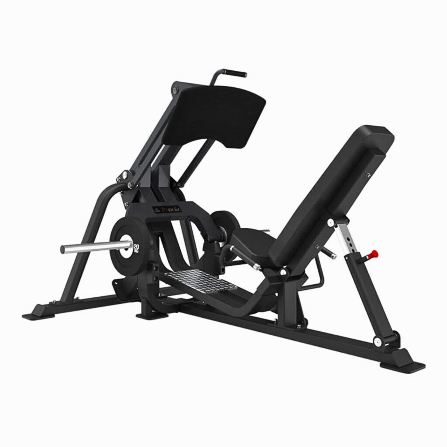 Attack Strength Adjustable Plate Loaded Lever Leg Press - Matte Black