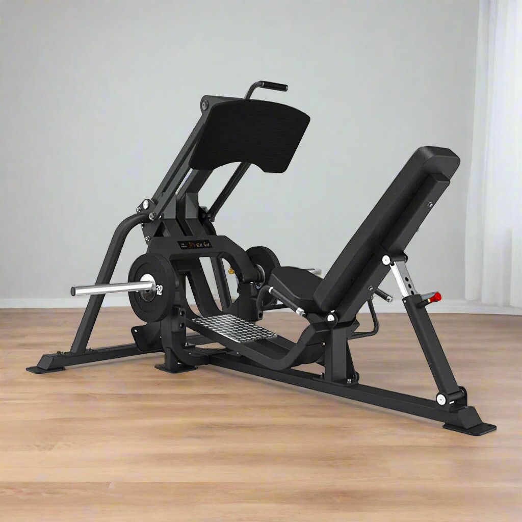 Attack Strength Adjustable Plate Loaded Lever Leg Press - Matte Black - home gym