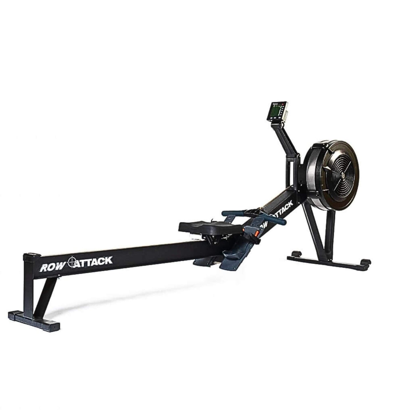 Attack Fitness Indoor Rowing Machine Back View - in Black