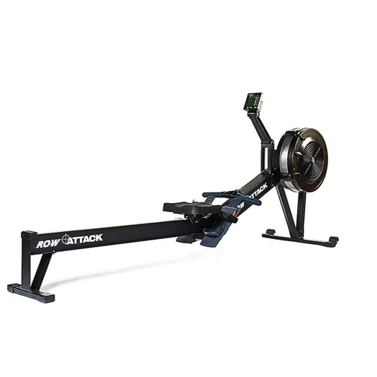 Attack Fitness Indoor Rowing Machine Back View - in Black