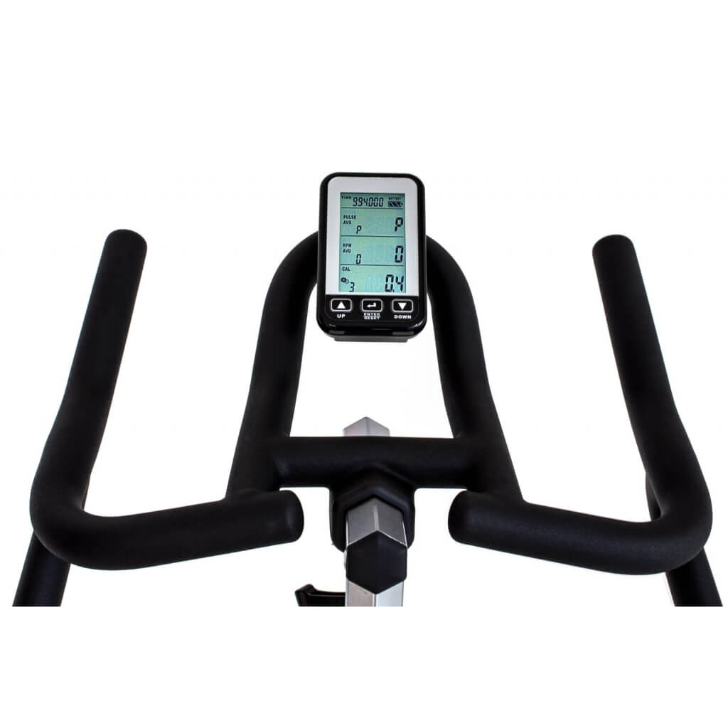Attack Fitness Spin Attack B1 Indoor Cycle - Sleek Matte Black digital monitor