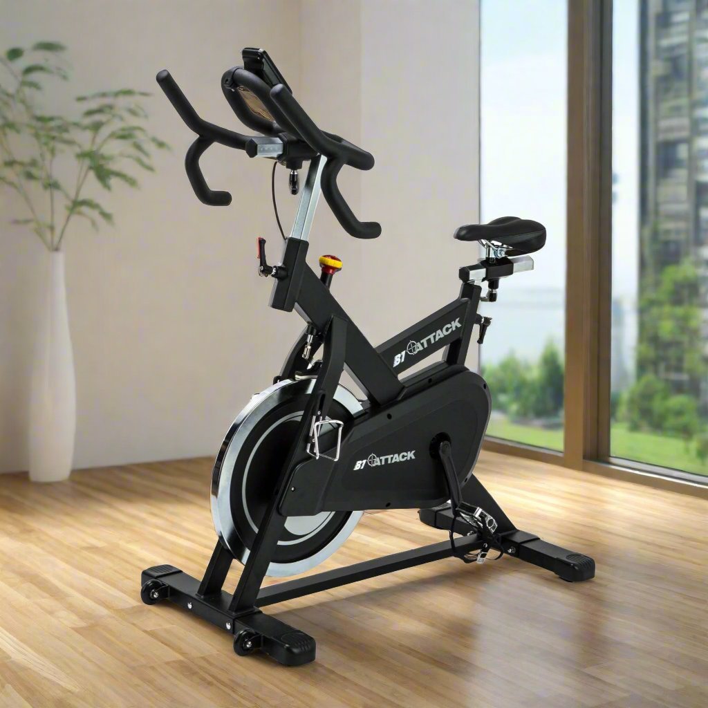 Attack Fitness Spin Attack B1 Indoor Cycle - home gym - Sleek Matte Black