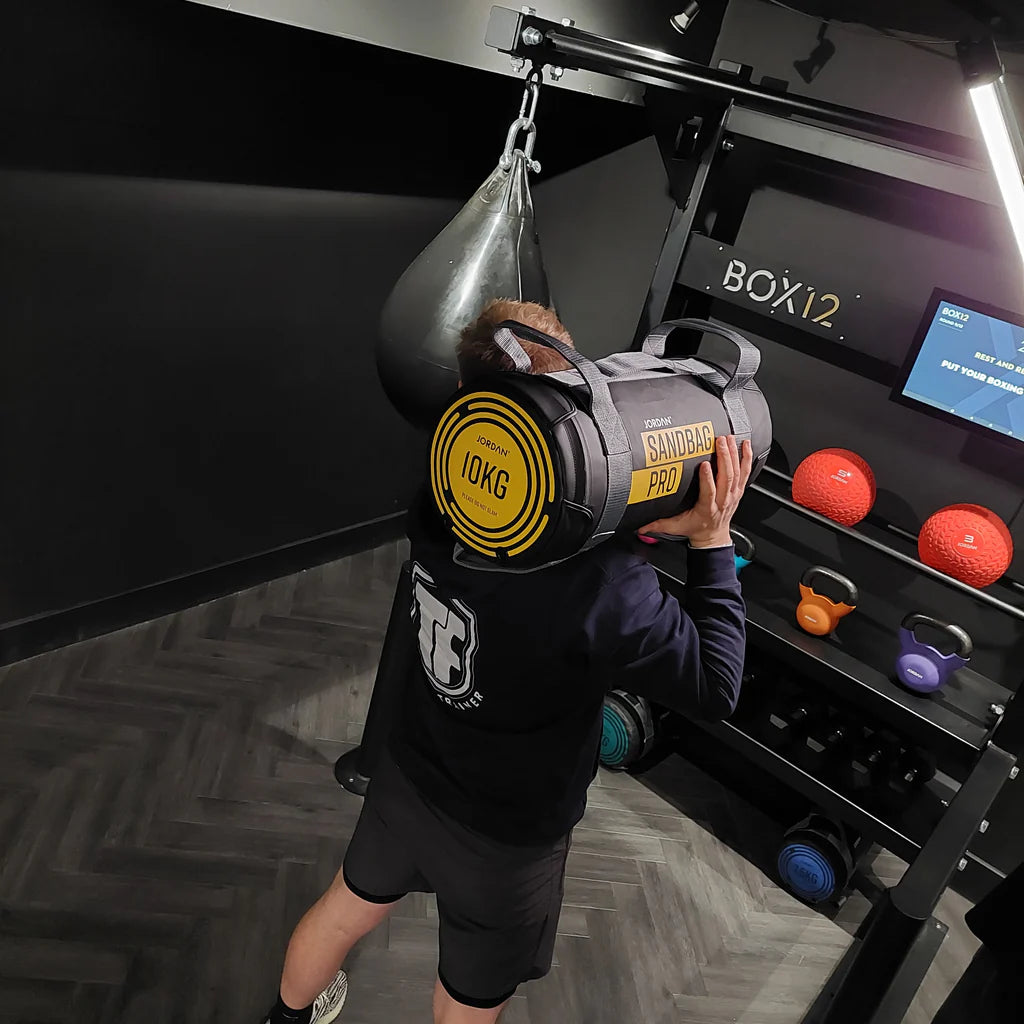 man using the box12 pod training from monitor