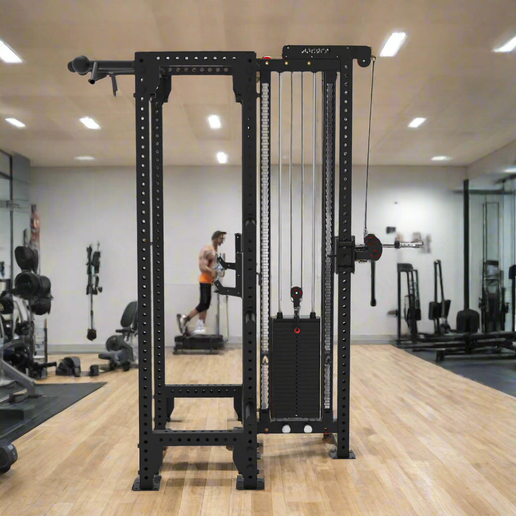 J75T Rack Includes J-Hooks side view gym setting