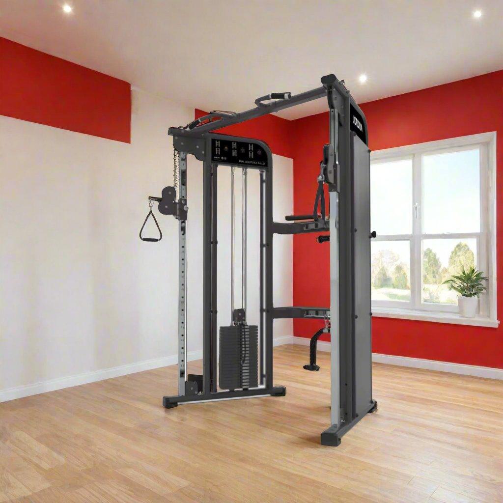 Jordan Fitness Dual Adjustable Pulley-Grey- home gym setting