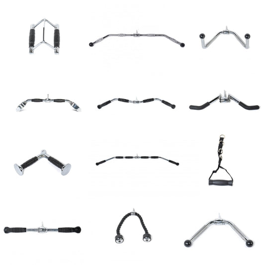 The Myo Strength cable attachments offer various options for strength training exercises