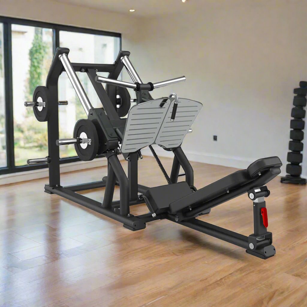 Attack Strength Plate Loaded 45 Degree Leg Press home gym setting