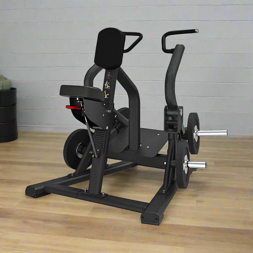 Attack Strength Adjustable Plate Loaded Row - Matte Black - home gym