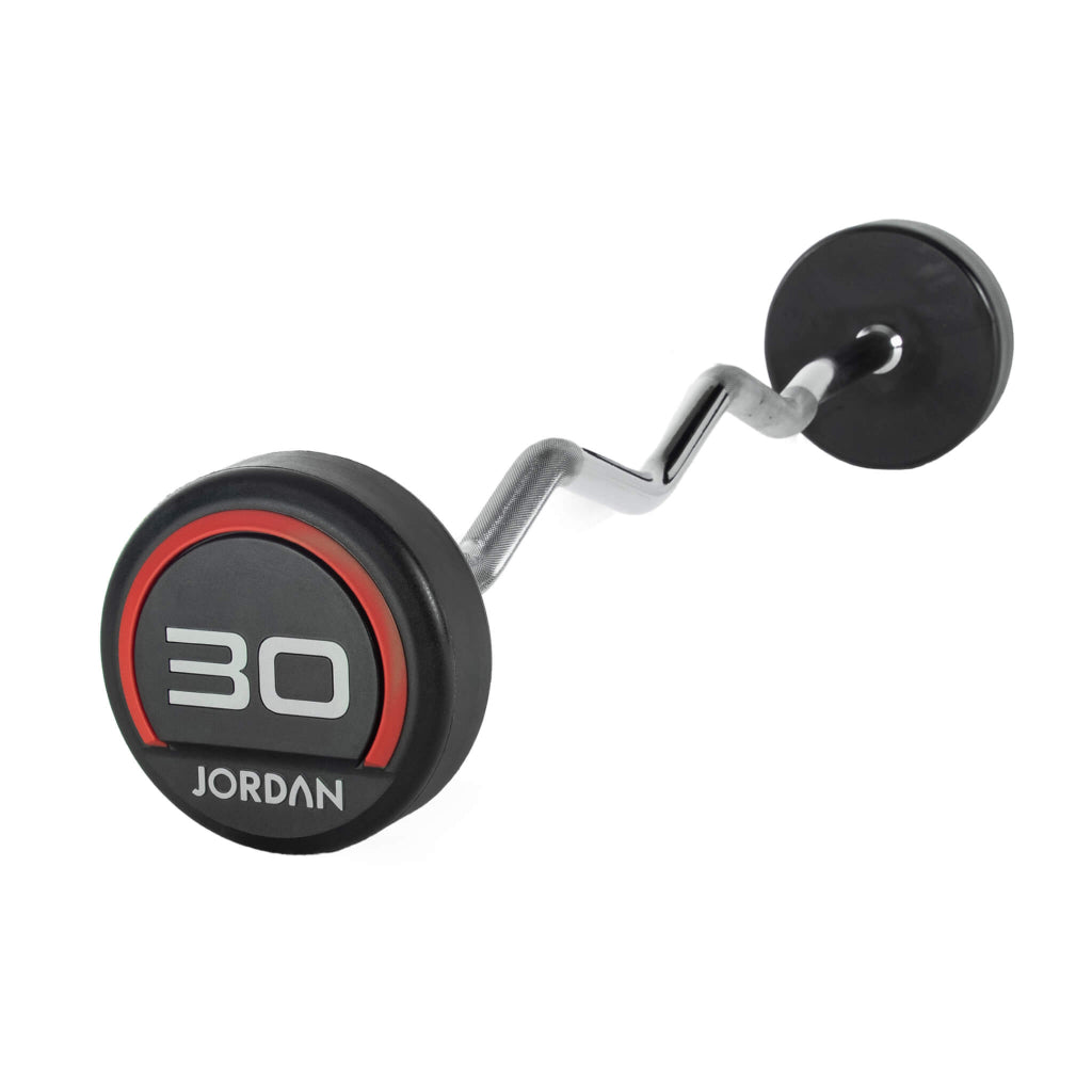 Urethane Fixed Curl Barbells – Durable & Shock-Absorbent WEIGHTS SET