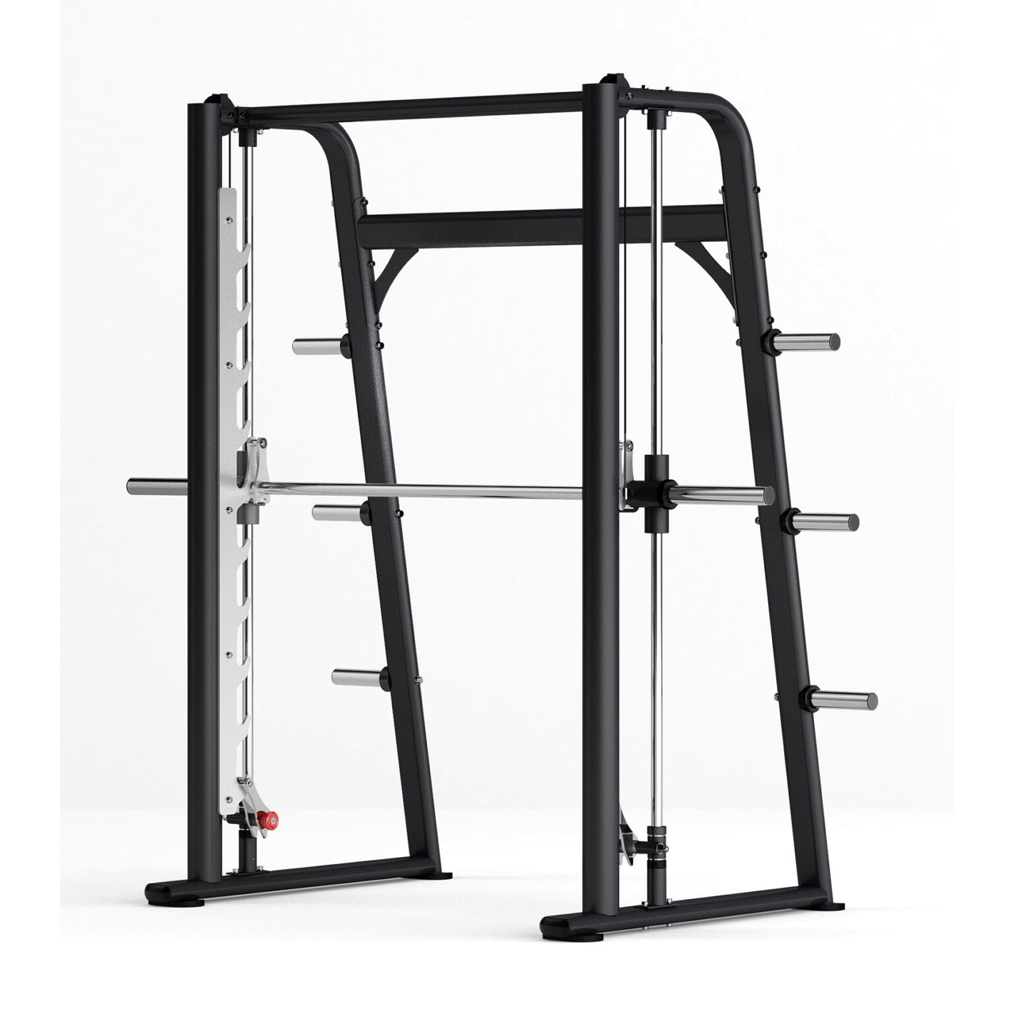 Attack strength counter balance smith machine in black
