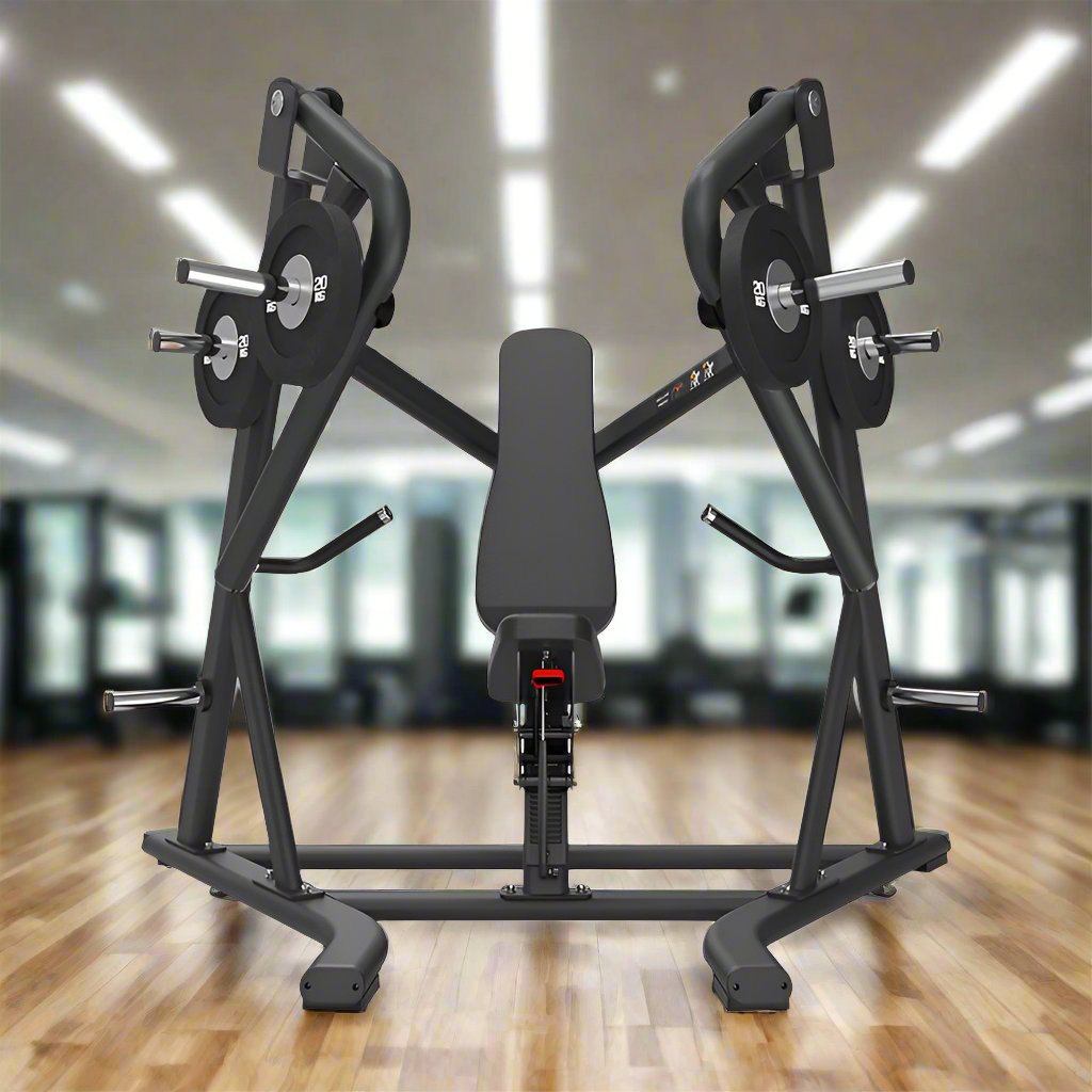 Attack Strength Decline Chest Press Matte Black - Adjustable Seat in a gym setting