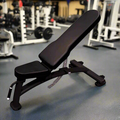 Jordan Fitness I-Series Adjustable Incline/Decline Bench - Black Upholstery - gym setting