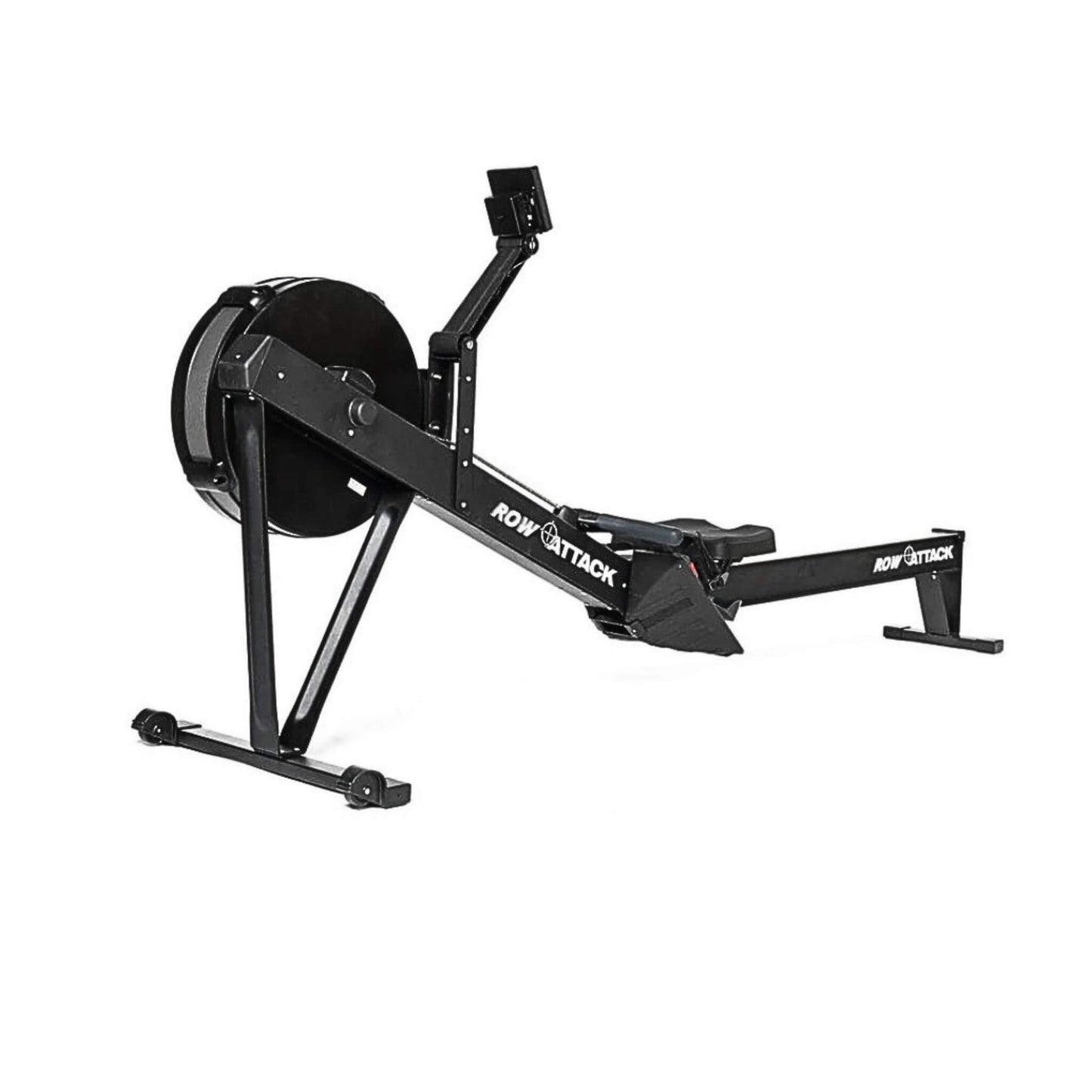 Attack Fitness Indoor Rowing Machine Back View - in Black