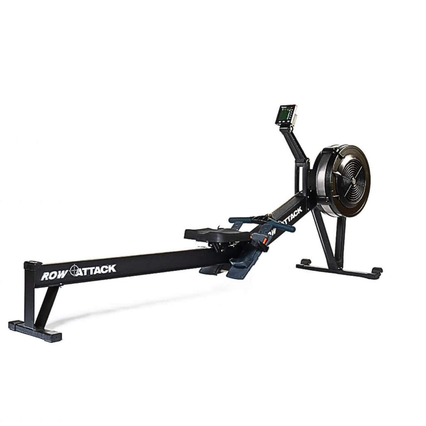 Attack Fitness Indoor Rowing Machine Back View - in Black 