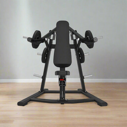 Attack Strength Adjustable Plate Loaded Shoulder Press - Matte Black - home gym setting