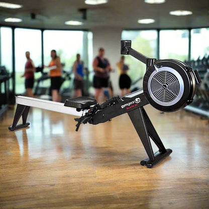 Blade2.0 Adjustable Resistance Rowing Machine - black and silver in Gym setting