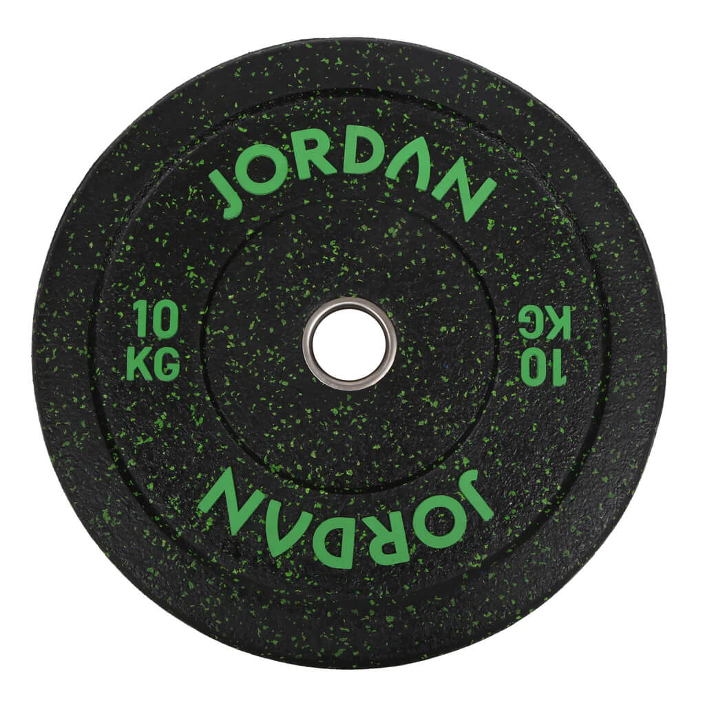 HG Black Rubber Bumper Weight Plates - Coloured Fleck 10kg