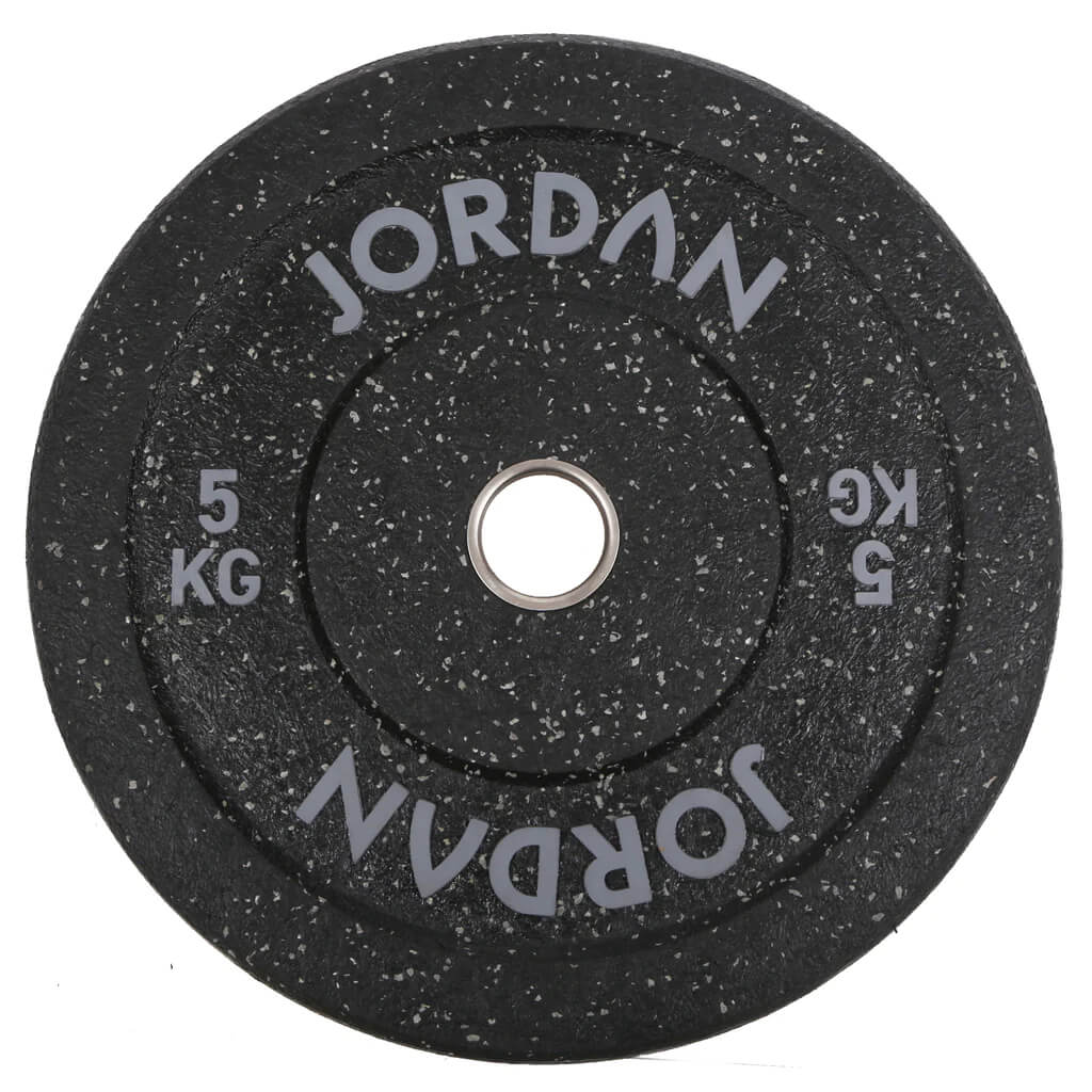 HG Black Rubber Bumper Weight Plates - Coloured Fleck 5kg