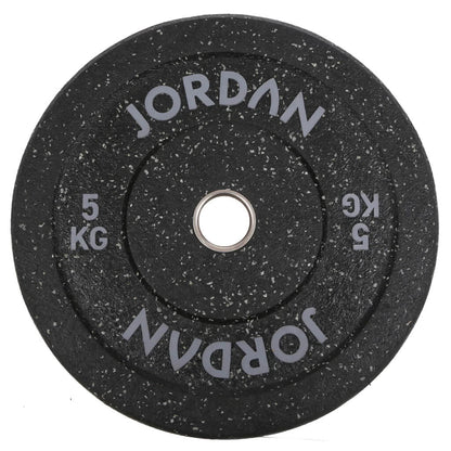 HG Black Rubber Bumper Weight Plates - Coloured Fleck 5kg