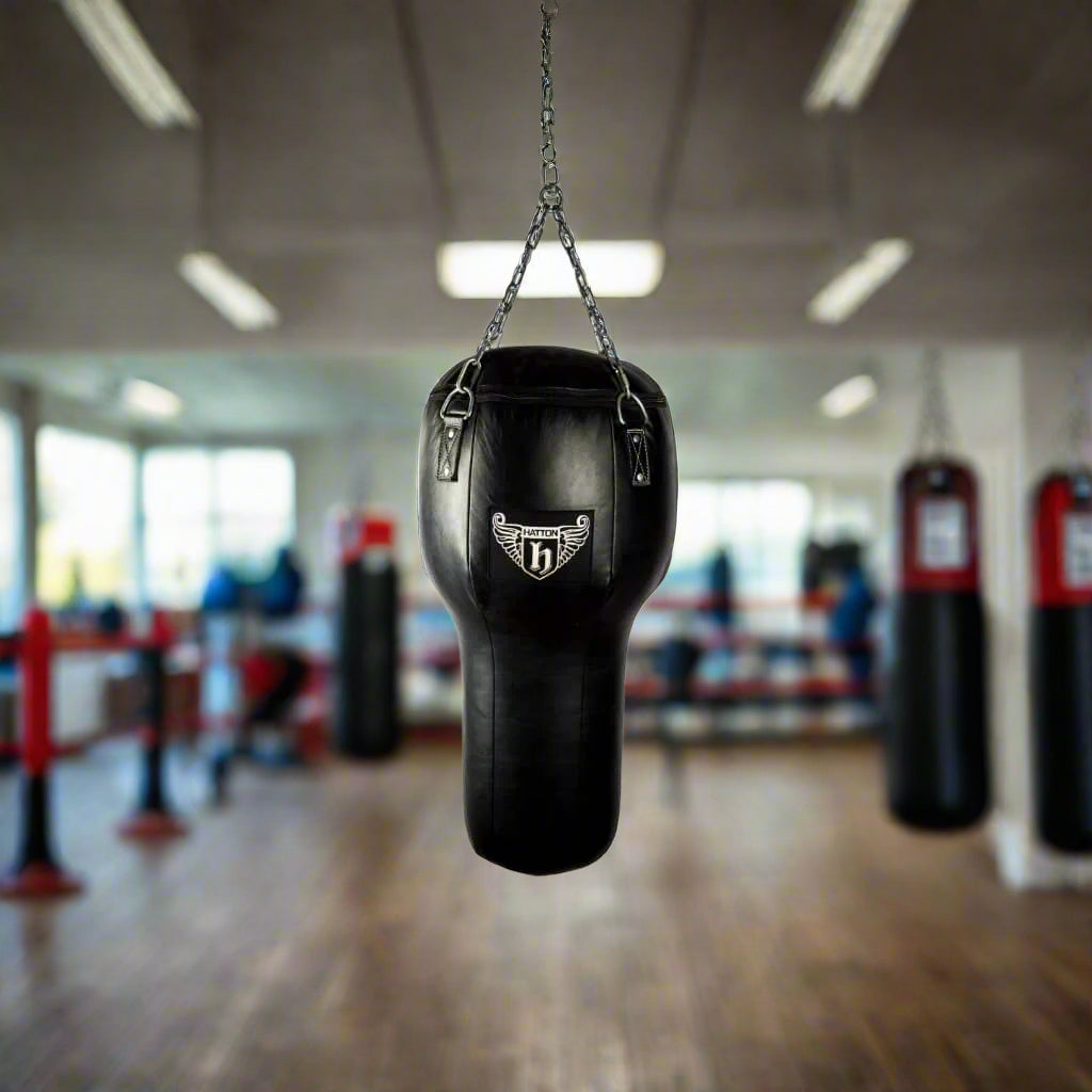 Hatton Boxing Uppercut Punching Bag in a gym setting