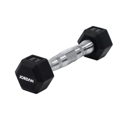 Introducing Our Upgraded Jordan Urethane HEX Dumbbells  The perfect addition to any home gym, smaller commercial clubs, or CrossFit Boxes, the Jordan Urethane HEX Dumbbells are engineered to provide a superior workout. black 1kg