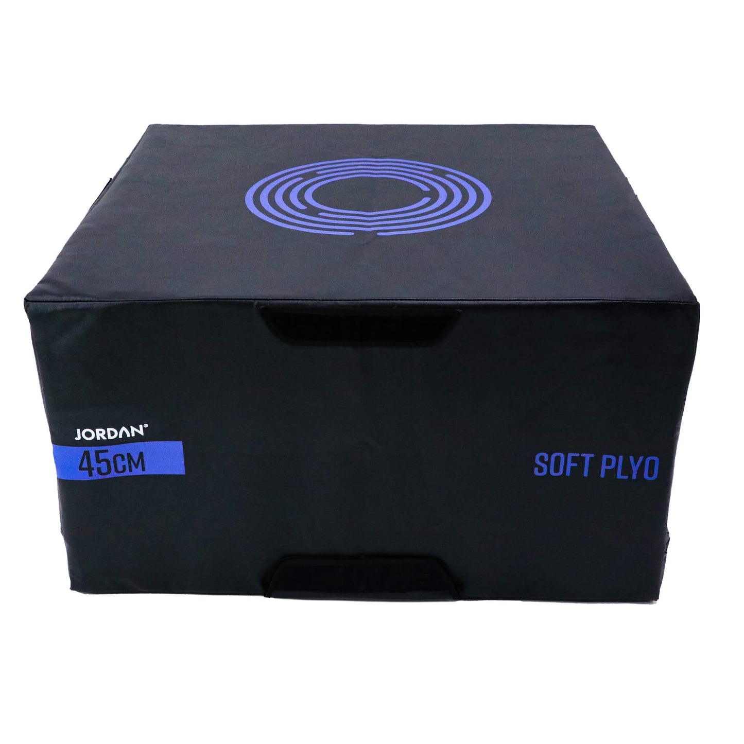 Jordan Fitness18-inch Soft Plyo Box -Black and Purple. Made of high-density foam blocks covered in non-slip vinyl