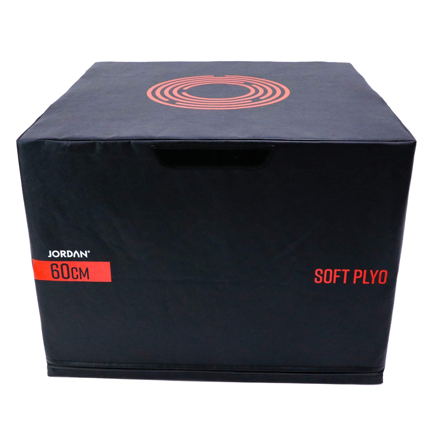 Jordan Fitness 24-inch Soft Plyo Box -Black and Red. Made of high-density foam blocks covered in non-slip vinyl