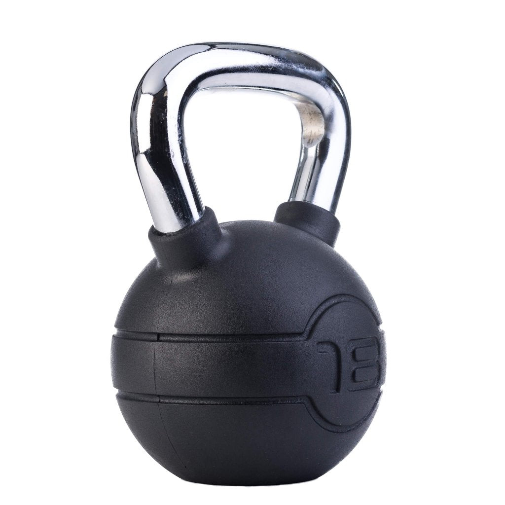 Jordan Fitness- Kettlebells - Chrome Handle With Black Rubber coating weight - 18kg