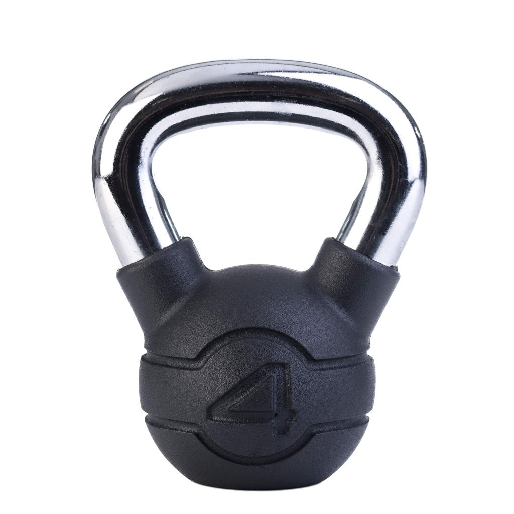 Jordan Fitness- Kettlebells - Chrome Handle With Black Rubber coating weight - 4kg