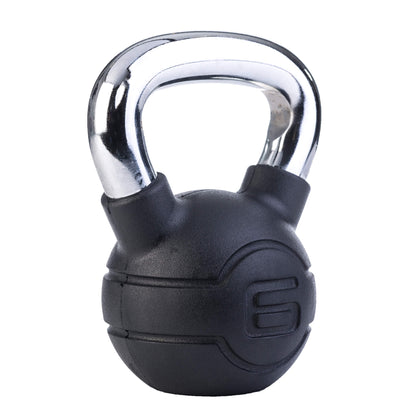 Jordan Fitness- Kettlebells - Chrome Handle With Black Rubber coating weight - 6kg