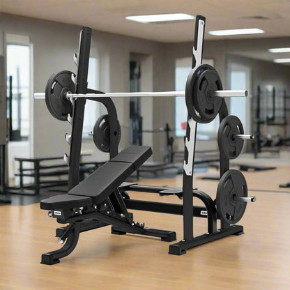 Jordan Fitness Olympic Adjustable Multi-Bench-Black gym setting