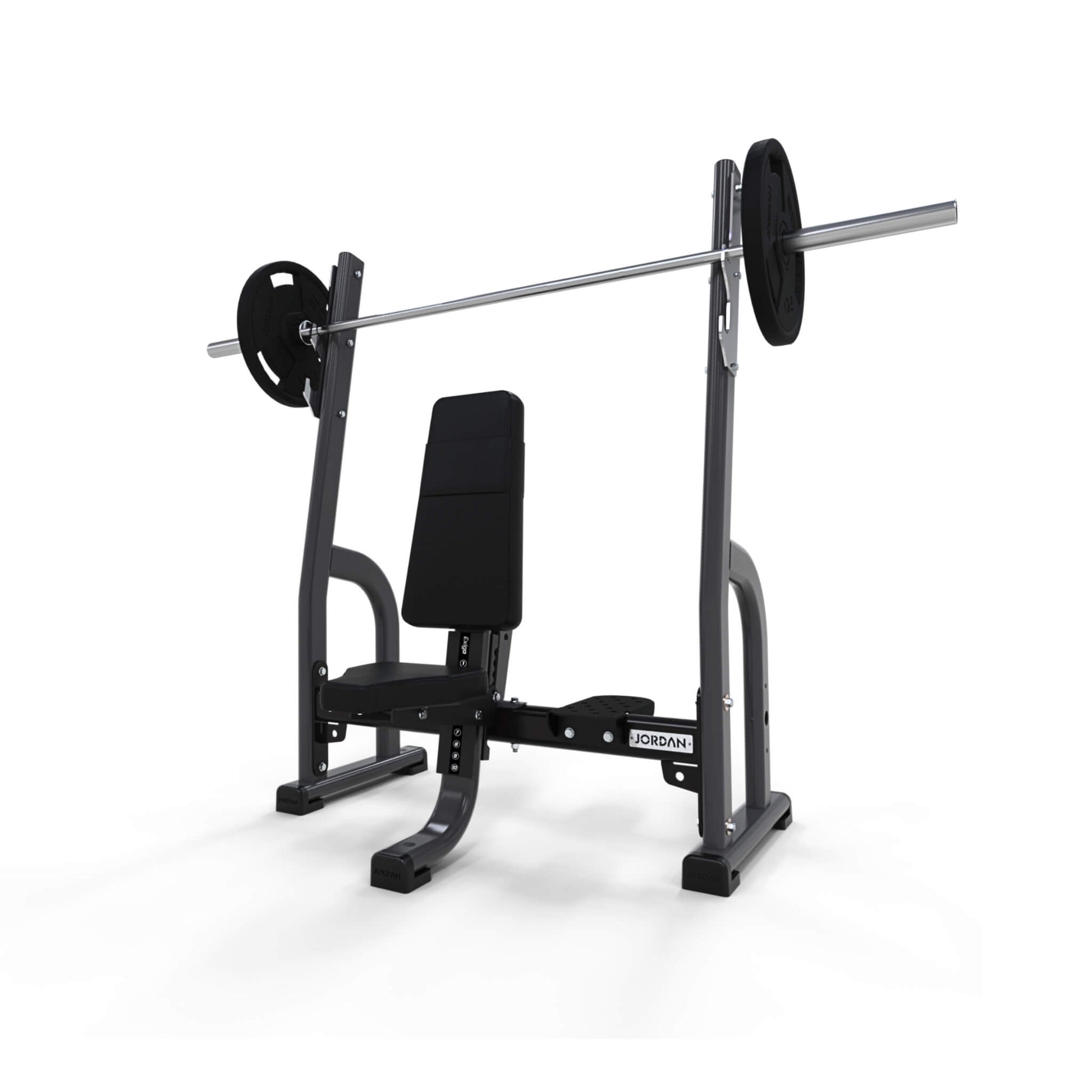 Jordan Fitness Olympic Shoulder Press Bench - Grey