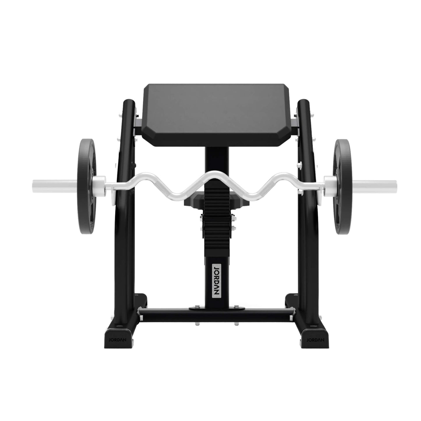 Jordan Fitness Seated Preacher Curl Bench in the colour Black