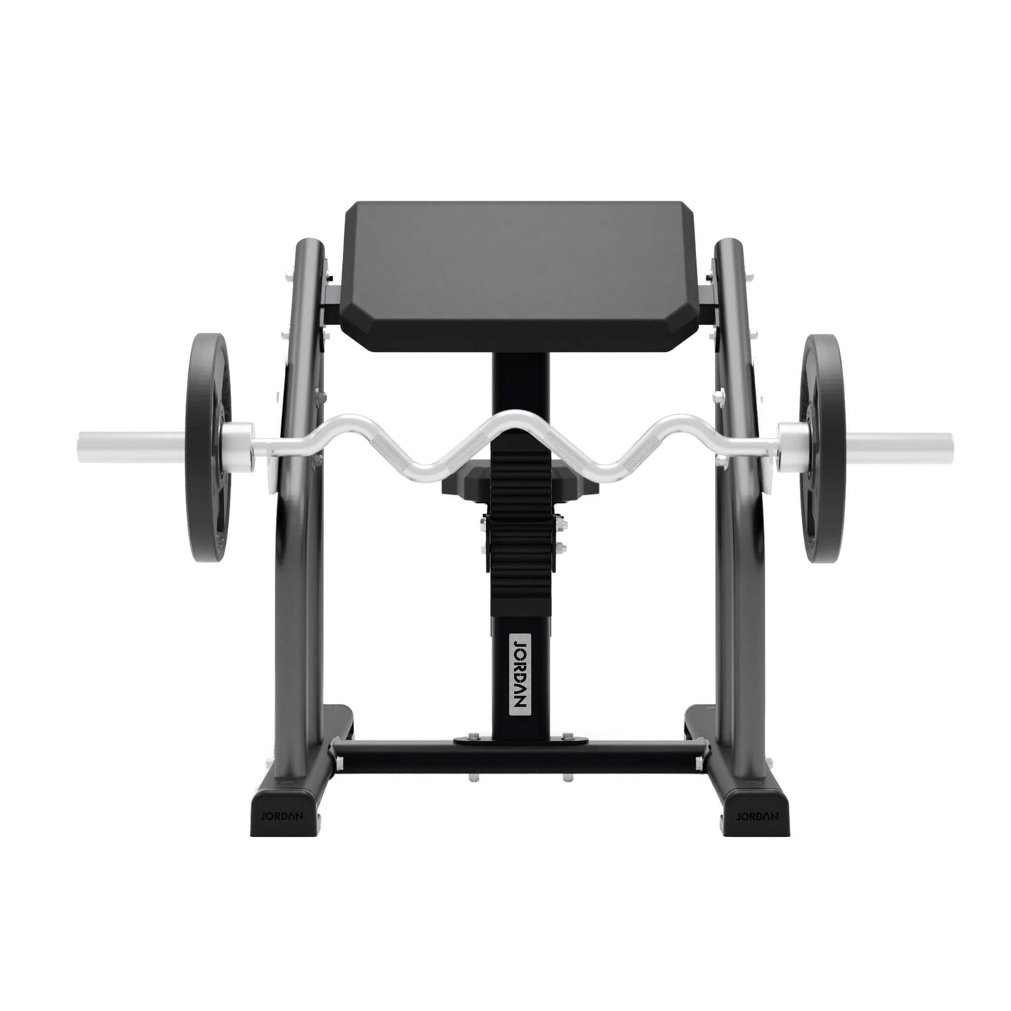 Jordan Fitness Seated Preacher Curl Bench in the colour Grey