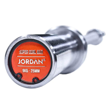 Jordan Fitness Steel Series Super Curl Bar with bearings. The weight is 9kg bar Diameter 25mm