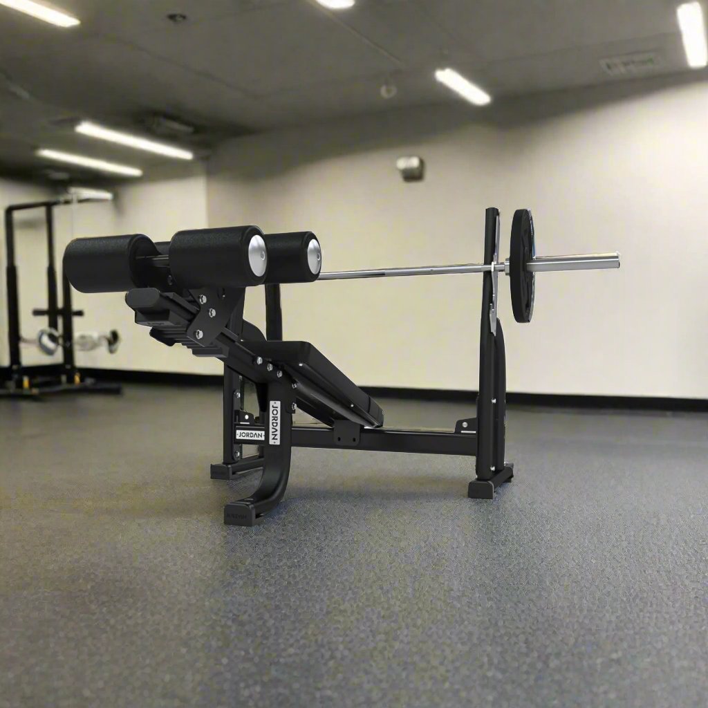 Jordan Fitness Olympic Decline Bench - Black - gym setting