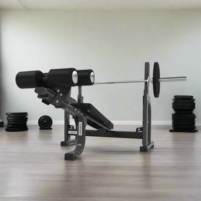Jordan Fitness Olympic Decline Bench - grey - home gym setting