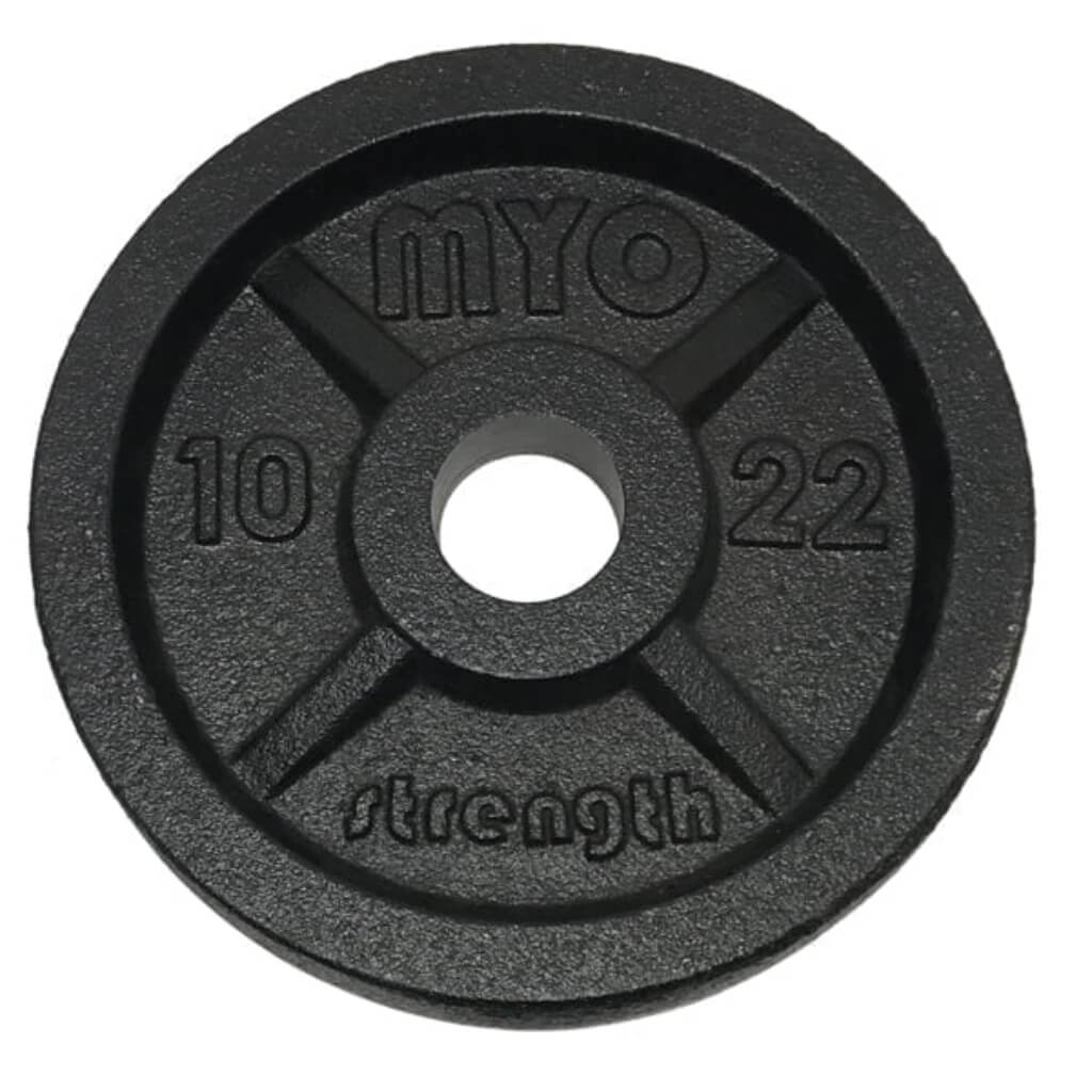 MYO Olympic Cast Iron Weight Plates 10kg black