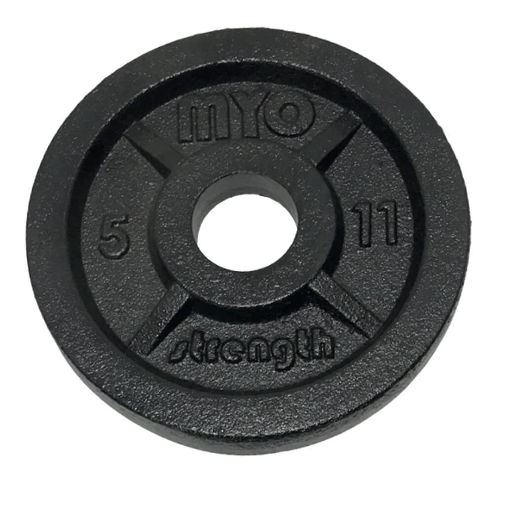 MYO Olympic Cast Iron Weight Plates 5kg black