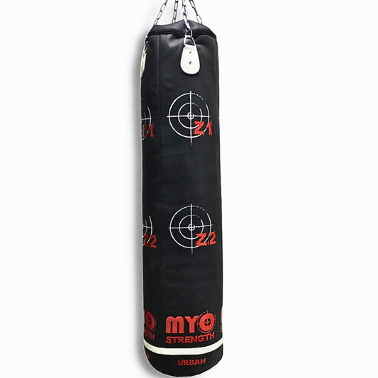 MYO Strength Punch Bag-Heavy-Duty in black and red