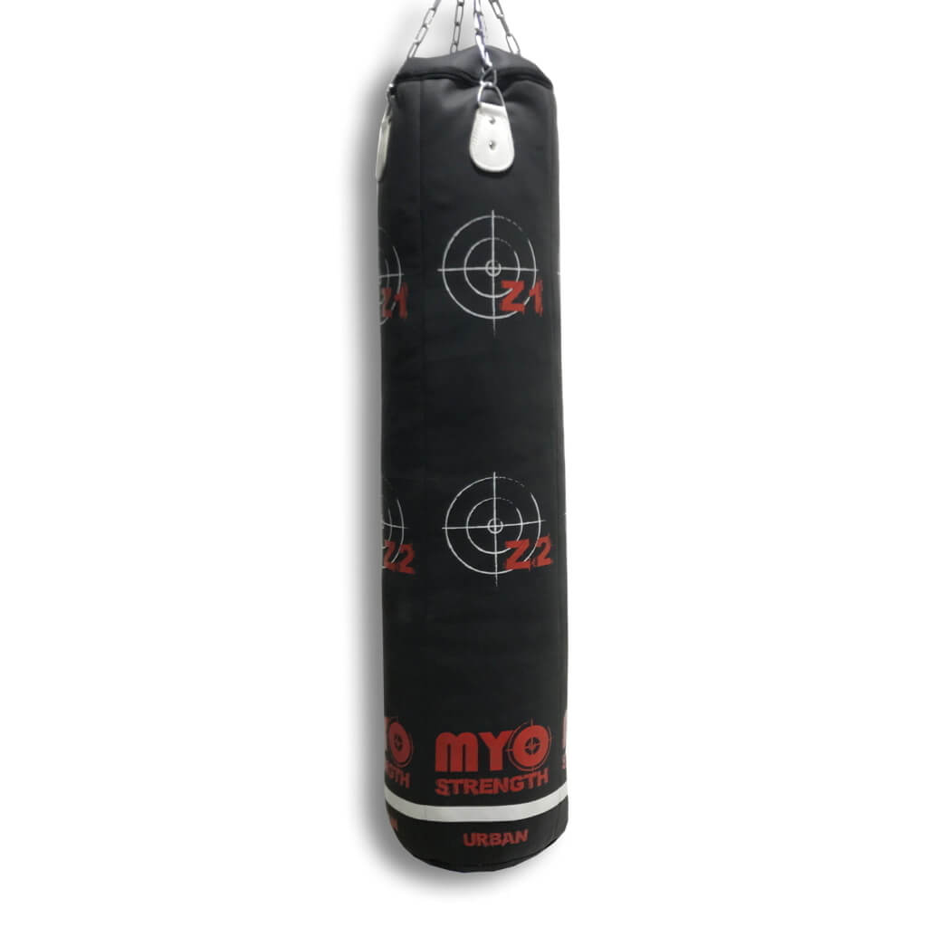 MYO Strength Punch Bag - Black with red Myo Strength Logo 