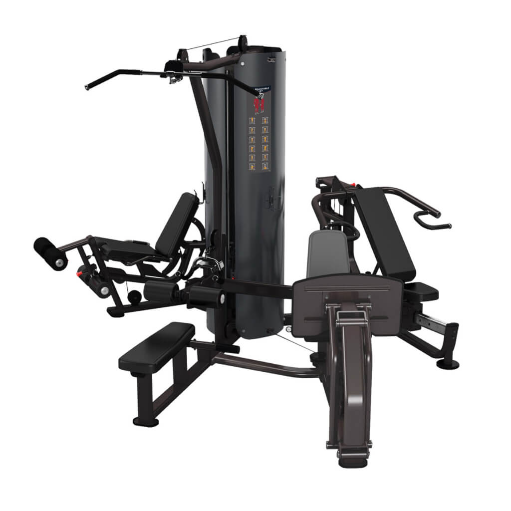 Myo Strength 3 Stack Multi-Gym.  it offers a complete fitness solution. Targeting your arms, chest, shoulders and back. You can also opt for the leg press/calf raise attachment to target your lower body.