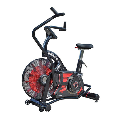 Tornado Air Bike. This air bike features fan resistance, providing a smooth pedalling experience that intensifies the harder you pedal