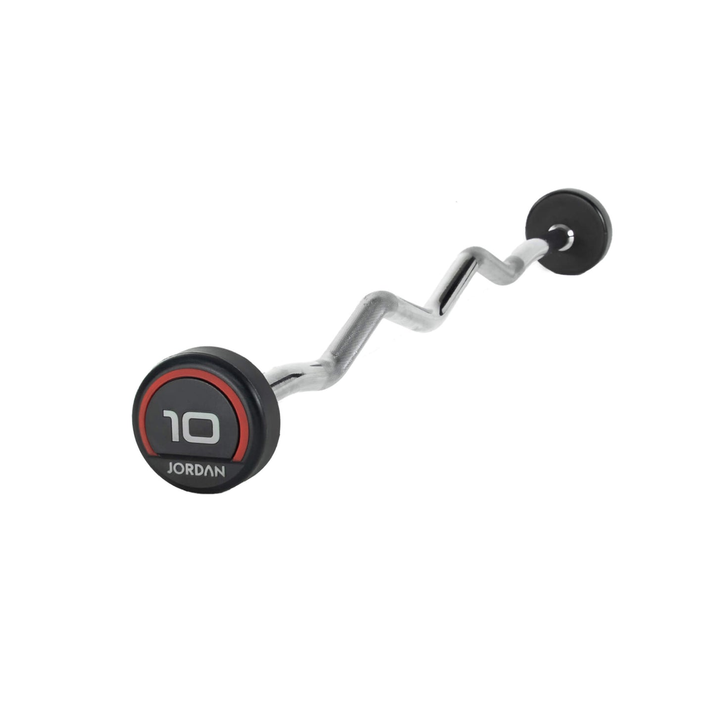 Jordan fitness Urethane Barbell Curl bar (Red) 10kg