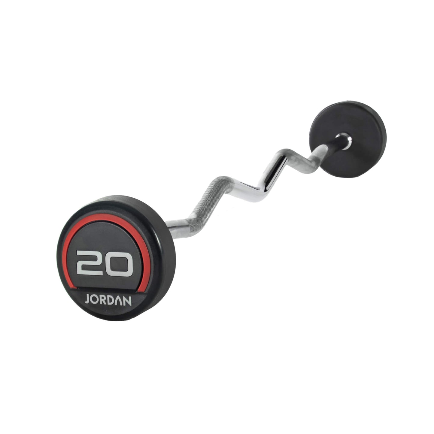 Jordan fitness Urethane Barbell Curl bar (Red) 20kg