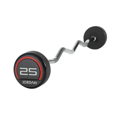 Jordan fitness Urethane Barbell Curl bar (Red) 25kg