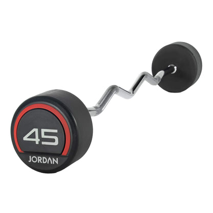 Jordan fitness Urethane Barbell Curl bar (Red) 45kg