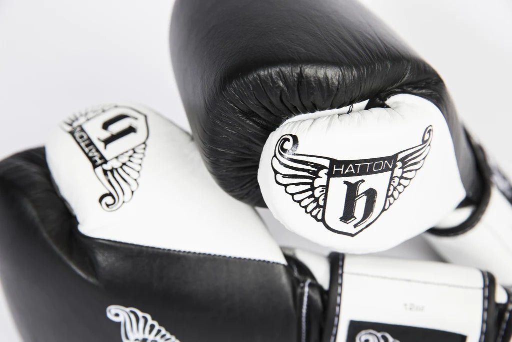 HATTON BOXING PRO LEATHER BOXING GLOVES WITH VELCO - FlexYourGym