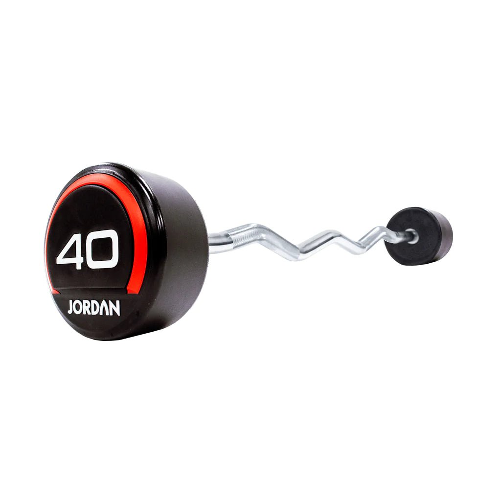 URETHANE BARBELL - CURL (RED) - FlexYourGym